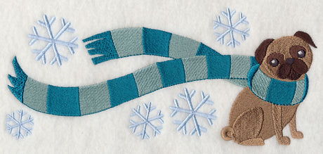 Wrapped Up in Winter Pug