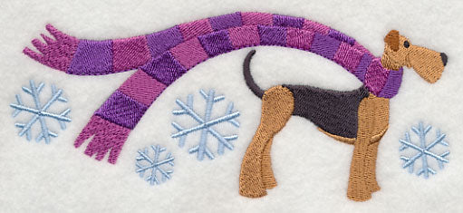 Wrapped Up in Winter Airedale