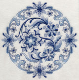 Delft Blue Snowflake Medallion 1