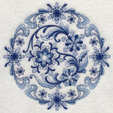 Delft Blue Snowflake Medallion 1