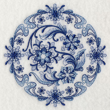 Delft Blue Snowflake Medallion 1