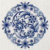 Delft Blue Snowflake Medallion 1