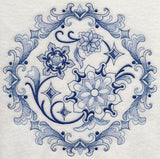 Delft Blue Snowflake Medallion 2
