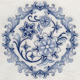 Delft Blue Snowflake Medallion 2