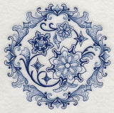 Delft Blue Snowflake Medallion 2