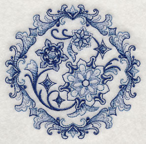 Delft Blue Snowflake Medallion 2