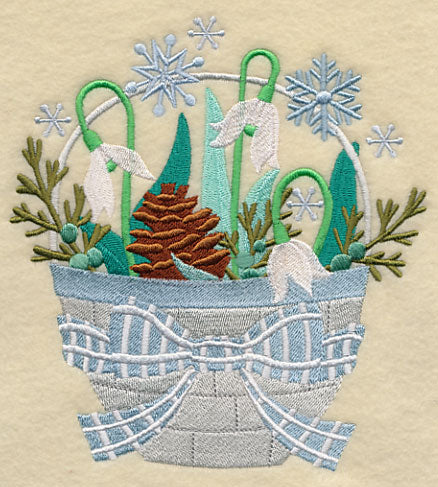Winter Flower Basket 1