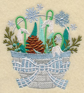 Winter Flower Basket 1