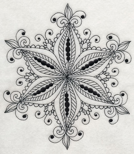 Snowflake Symphony 1 (Blackwork)