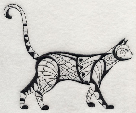 Tuxedo Cat (Blackwork)
