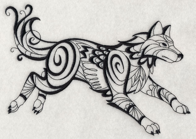 North Wind Wolf (Blackwork)