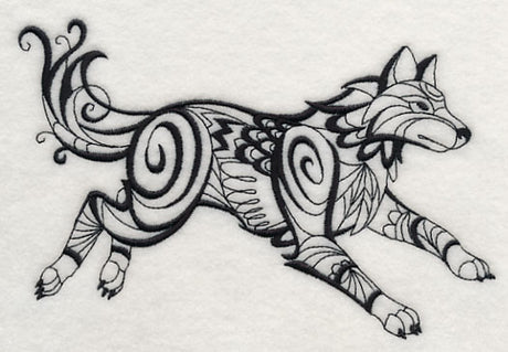 North Wind Wolf (Blackwork)