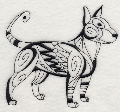 Debonair Dog (Blackwork)