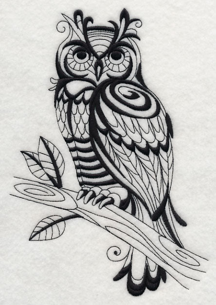 Sage Owl (Blackwork)