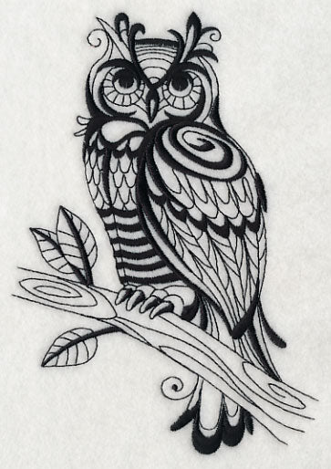 Sage Owl (Blackwork)