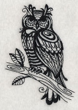 Sage Owl (Blackwork)