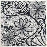 Floral Elegance (Blackwork)
