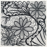 Floral Elegance (Blackwork)