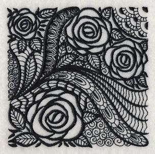 Rose Elegance (Blackwork)
