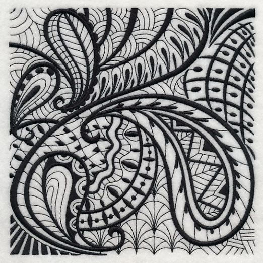 Paisley Elegance (Blackwork)