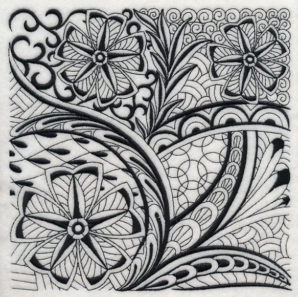 Garden Elegance (Blackwork)