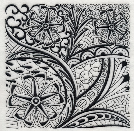Garden Elegance (Blackwork)