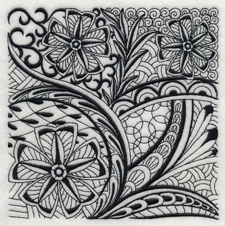 Garden Elegance (Blackwork)