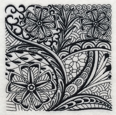 Garden Elegance (Blackwork)