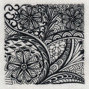 Garden Elegance (Blackwork)
