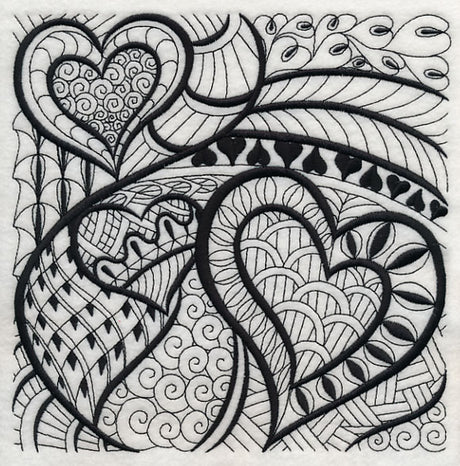 Heartfelt Elegance (Blackwork)