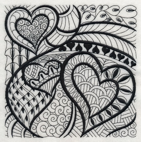 Heartfelt Elegance (Blackwork)