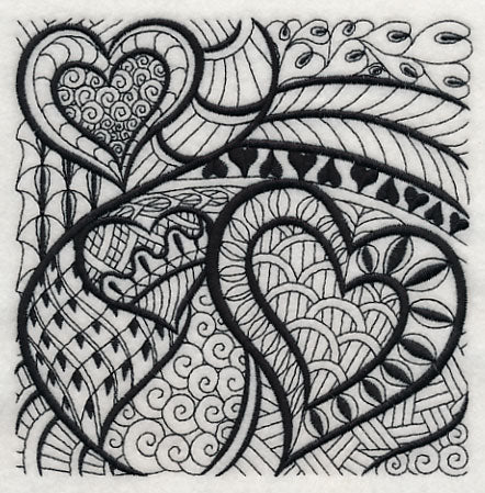 Heartfelt Elegance (Blackwork)
