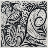 Peacock Elegance (Blackwork)