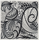 Peacock Elegance (Blackwork)