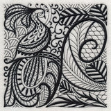 Peacock Elegance (Blackwork)