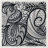 Peacock Elegance (Blackwork)