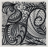 Peacock Elegance (Blackwork)