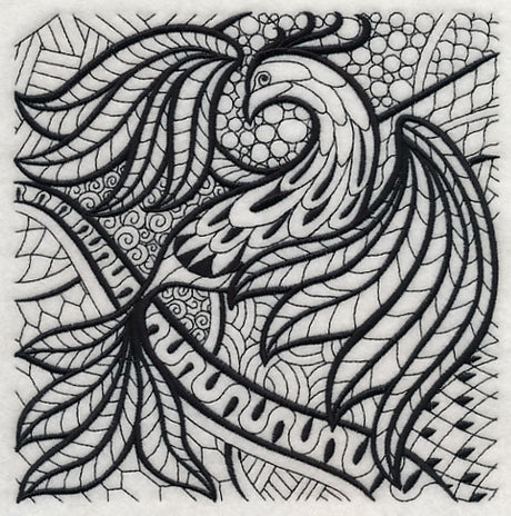 Winged Elegance (Blackwork)