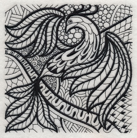 Winged Elegance (Blackwork)