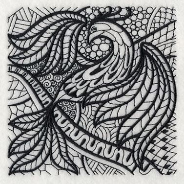 Winged Elegance (Blackwork)