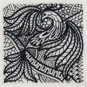 Winged Elegance (Blackwork)