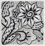 Blooming Elegance (Blackwork)