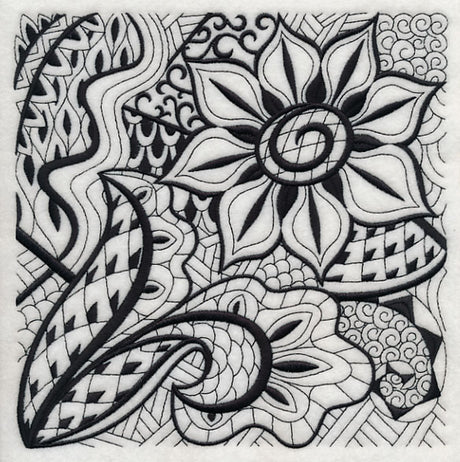 Blooming Elegance (Blackwork)