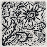 Blooming Elegance (Blackwork)