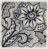Blooming Elegance (Blackwork)
