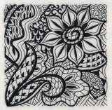 Blooming Elegance (Blackwork)
