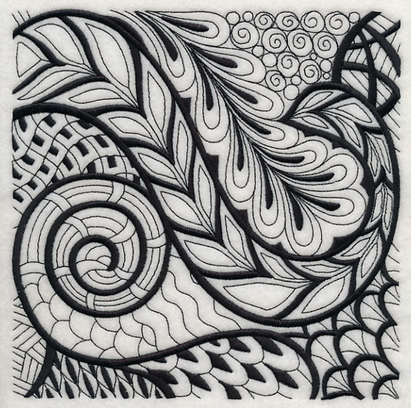 Swirling Elegance (Blackwork)