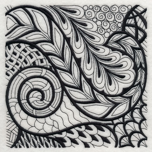 Swirling Elegance (Blackwork)