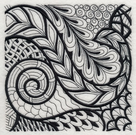 Swirling Elegance (Blackwork)