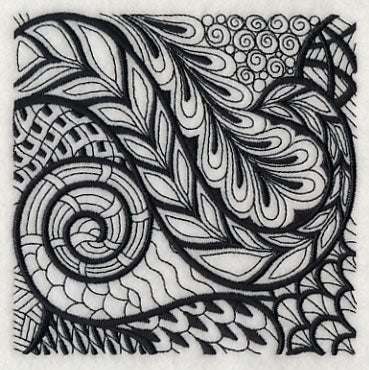 Swirling Elegance (Blackwork)